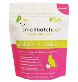 SmallBatch Frozen Raw Rabbit Sliders For Cats 3LB