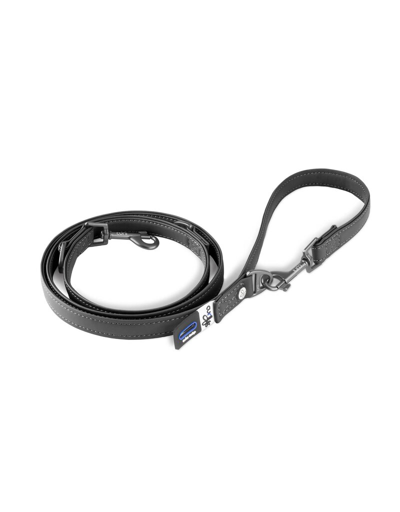 Curli Apple Leather Adjustable Leash Black Small
