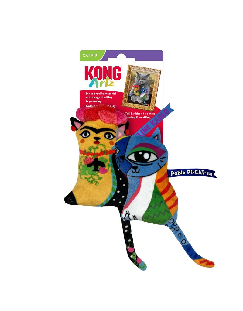 Kong Artz Kahlo / Picasso Cat Toy 2 pack