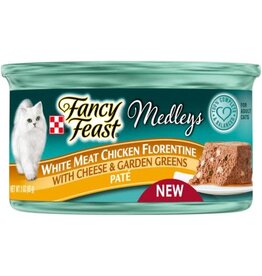 Fancy Feast Medley Chicken Florentine Cheese Greens Cat 3 oz