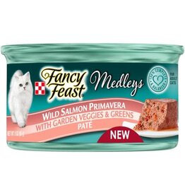 Fancy Feast Medley Wild Salmon Primavera Pate Cat  3 oz