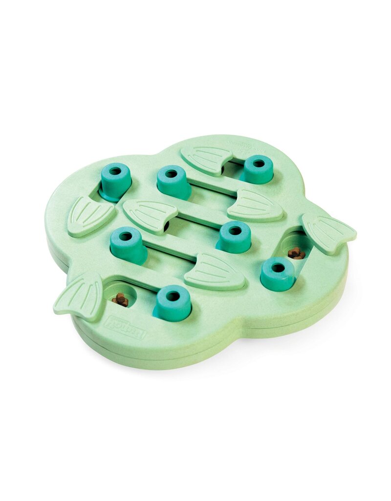 Outward Hound Outward Hound Puppy Hide N' Slide Green Interactive Treat Puzzle Dog Toy