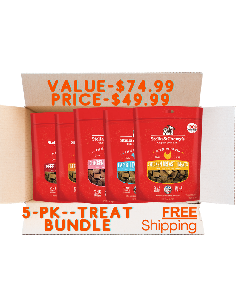 Stella & Chewy 5 Pack Dog Treat Bundle