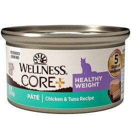 Wellness Wellness CORE+ Healthy Weight Chicken & Tuna Pate Canned Cat Food 2.8oz