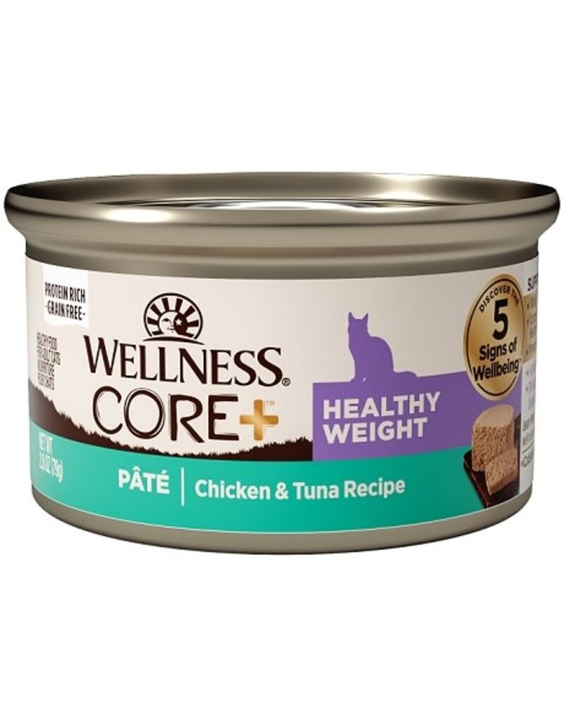 Wellness Wellness CORE+ Healthy Weight Chicken & Tuna Pate Canned Cat Food 2.8oz