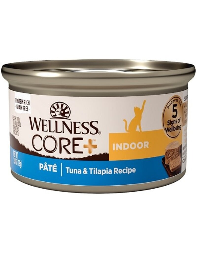 Wellness Wellness CORE+ Indoor Tuna & Tilapia Pate Canned Cat Food 2.8oz
