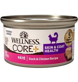 Wellness Wellness CORE+ Skin & Coat Duck & Chicken Pate Canned Cat Food 2.8oz