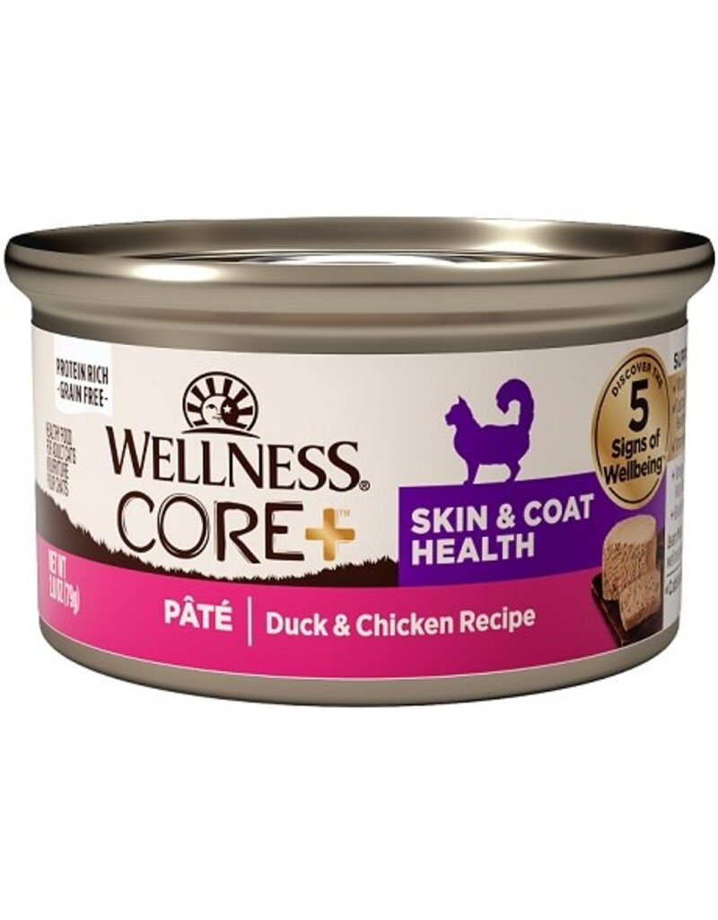 Wellness Wellness CORE+ Skin & Coat Duck & Chicken Pate Canned Cat Food 2.8oz