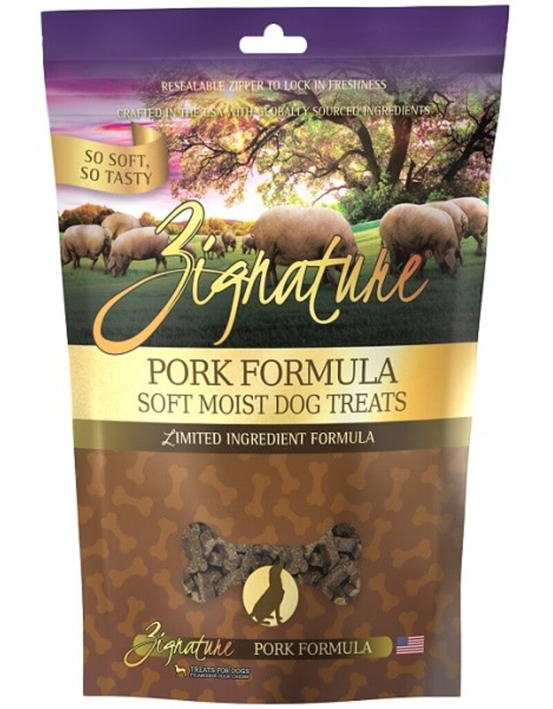 Zignature ZIGNATURE D 4oz/12 PORK SOFT MOIST TREAT