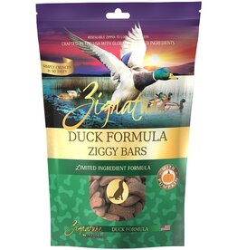 Zignature Zignature Ziggy Bars Duck Formula Treats for Dogs 12oz