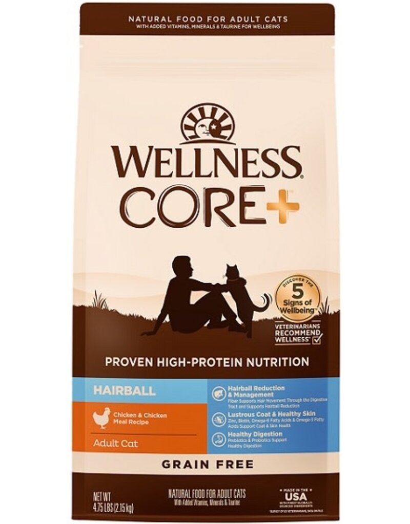 Wellness Wellness CORE+ Hairball Chicken Recipe Cat Food 4.75LB