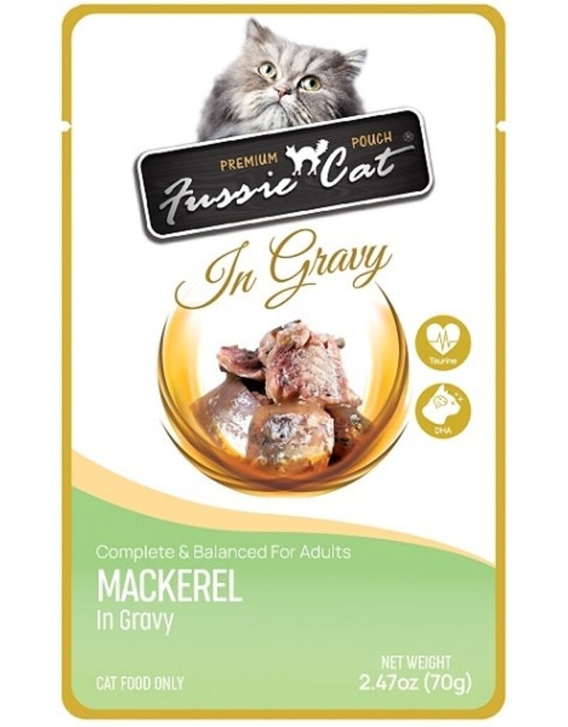 Fussie Cat Fussie Cat Mackerel Gravy Cat Pouch 2.47oz/12