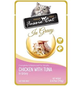 Fussie Cat Fussie Cat Chicken Tuna Gravy Cat Pouch 2.47oz/12