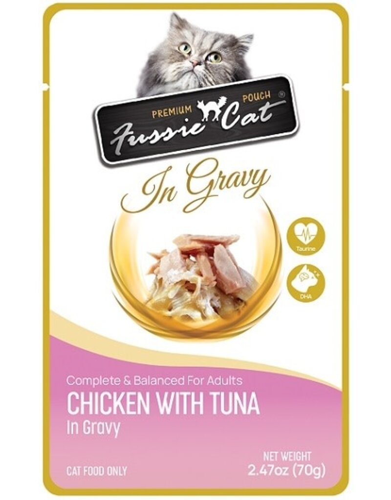 Fussie Cat Fussie Cat Chicken Tuna Gravy Cat Pouch 2.47oz/12
