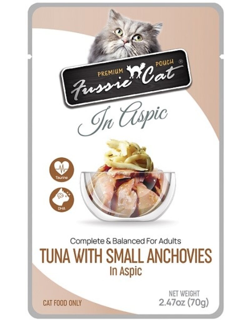 Fussie Cat Fussie Cat In Aspic Tuna & Small Anchovies Recipe Wet Cat Food 2.47oz