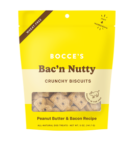 Bocce's Bakery Bocce's Bakery Bac'n Nutty Peanut Butter & Bacon Crunchy Biscuits For Dogs 5oz