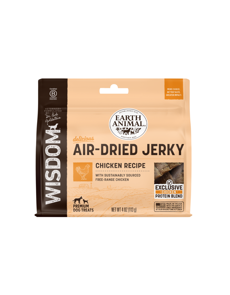 Earth Animal Earth Animal Wisdom Chicken Recipe Air Dried Dog Treats 4oz