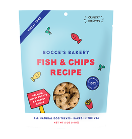 Bocce's Bakery Bocce's Bakery Fish & Chips Crunchy Biscuits For Dogs 5oz
