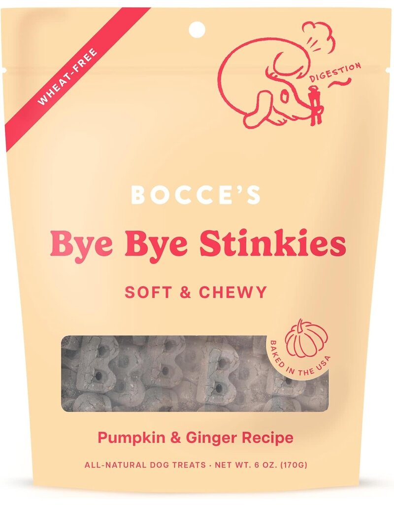 Bocce's Bakery Bocce's Bakery Pumpkin & Ginger Bye Bye Stinkies Soft & Chewy Dog Treats 6oz