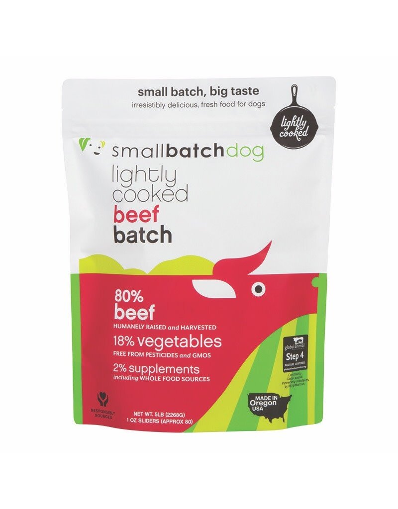 Small Batch SmallBatch Lightly Cooked Beef Recipe Frozen Dog Food 5LB