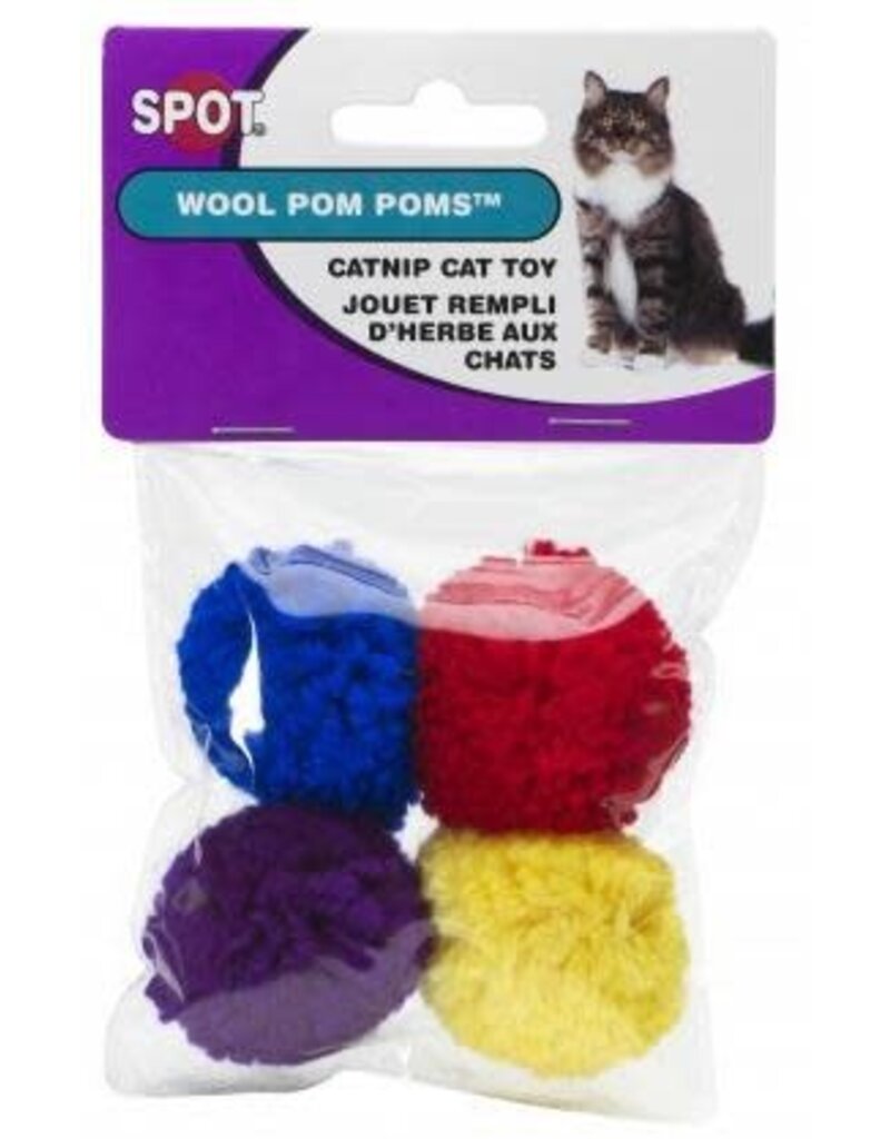 Ethical Ethical Wool Pom Pom with Catnip 4 pack