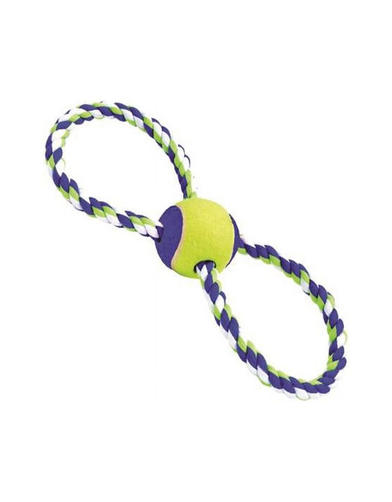 Coastal Pet - Rascals Figure 8 Rope Tug with Ball Dog Toy 12"