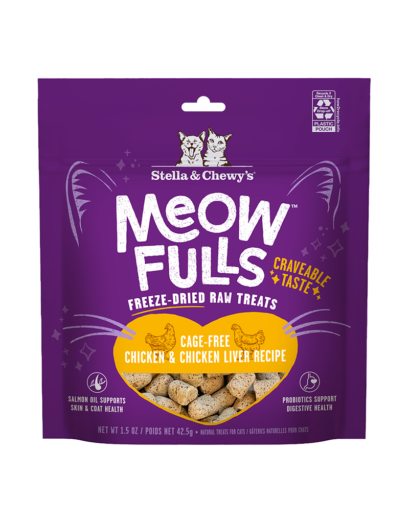 Stella & Chewy's Stella & Chewy's MeowFulls Chicken & Chicken Liver Freeze-Dried Raw Cat Treats 1.5oz