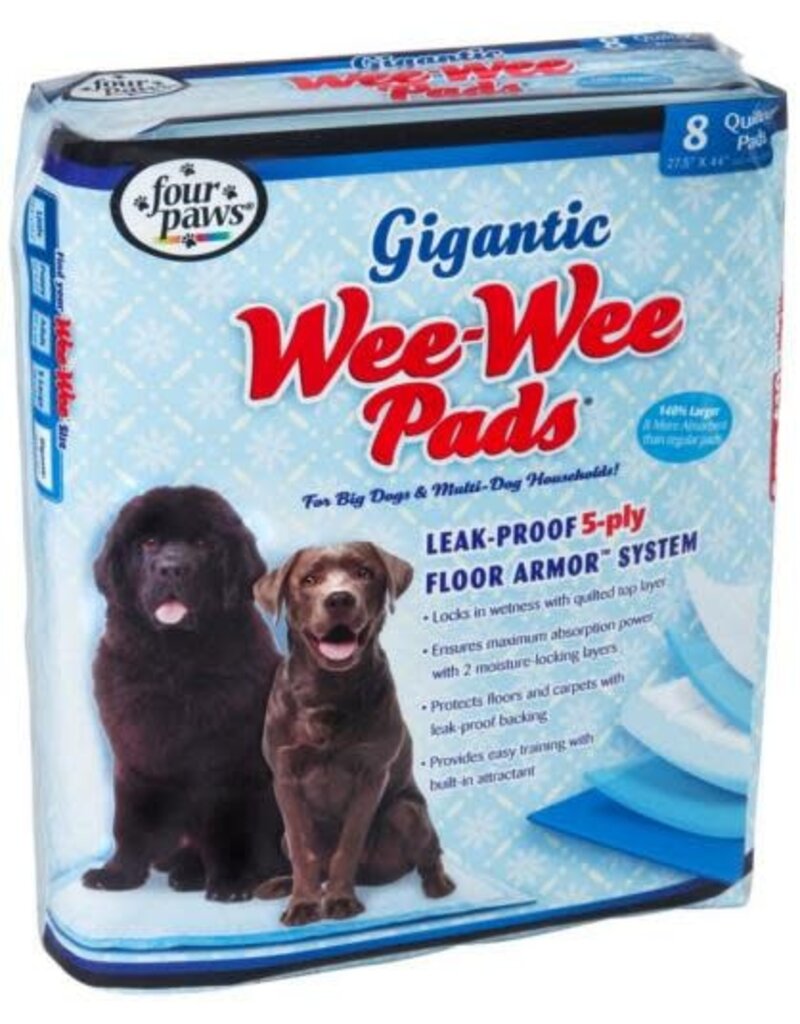 Four Paws Four Paws Gigantic Wee Wee Pads 27.5 x 44" 8 pack