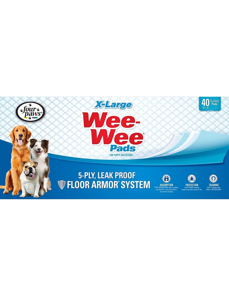 Four Paws Four Paws Four Paws Wee Wee Pads Extra Large 40 Ct. 28" x 34"