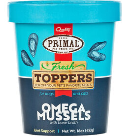 Primal Primal Frozen Fresh Toppers Omega Mussels Whole Food Supplement for Dogs & Cats 16oz