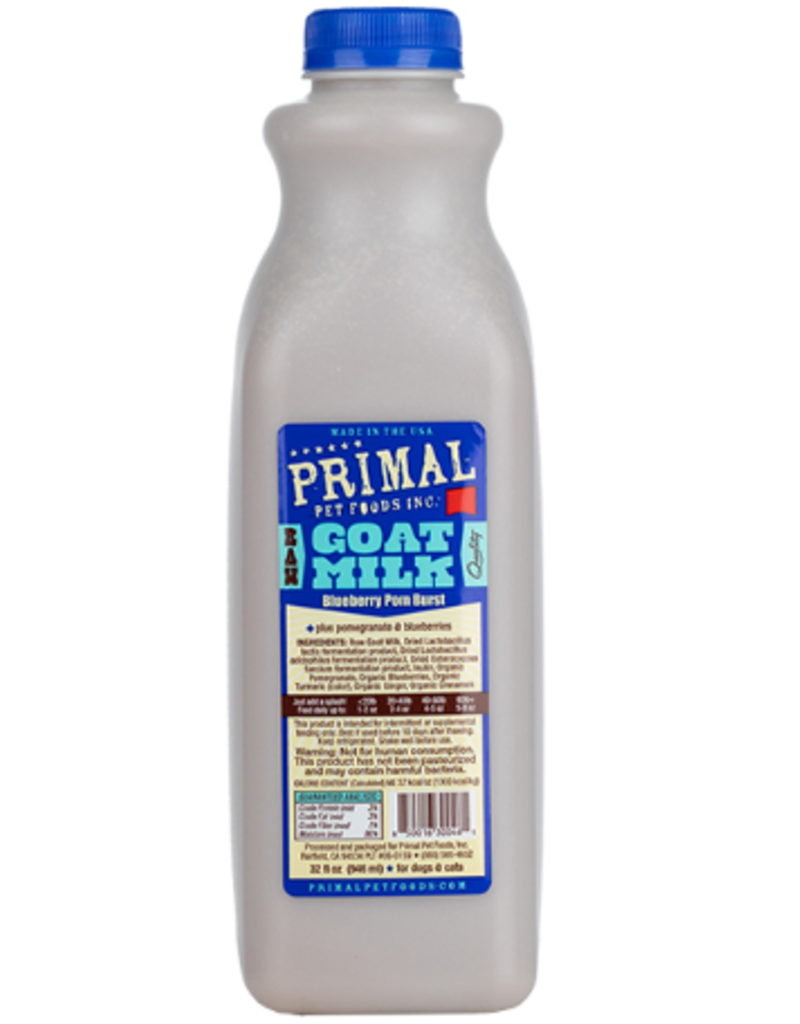 Primal Primal Raw Frozen Goat Milk + 32oz Blueberry Pom Burst