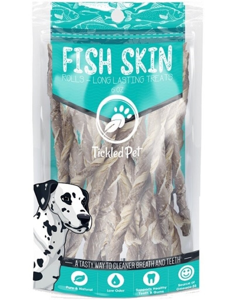 Tickled Pet Tickled Pet Icelandic Codfish Skin Rolls Dog Treats 6oz