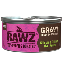 Rawz Rawz Gravy Chicken & Chicken Liver Canned Cat Food 3oz
