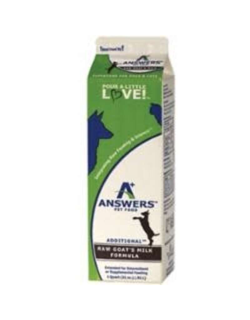 Answers Answers 1 Quart Dog & Cat Add  Goat Milk Frozen Carton