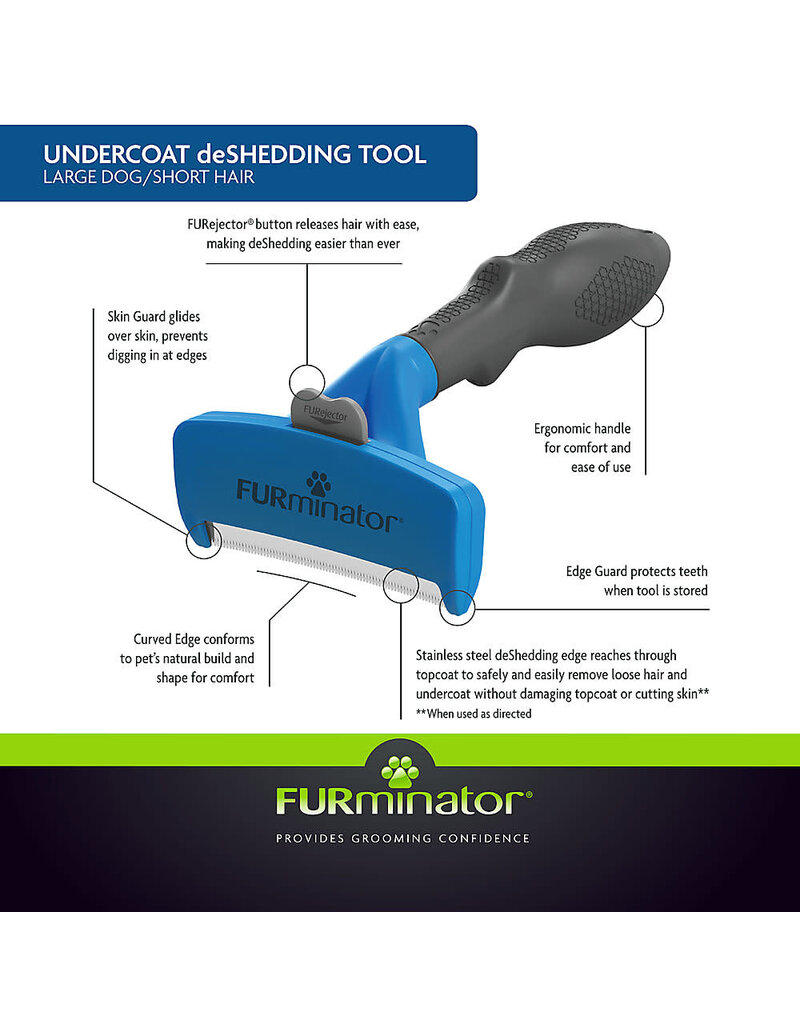 Furminator Furminator Short Hair De-Shedding Tool for Dogs Large