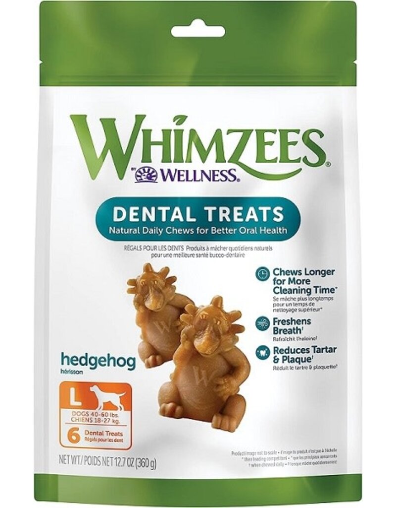 WHIMZEE Whimzees Large Hedgehog Dental Chews For Dogs 12.7oz