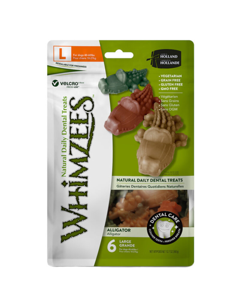 WHIMZEE Whimzees Medium Alligator Dental Chews For Dogs 12.7oz