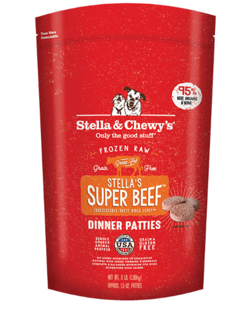 Stella & Chewy's Stella & Chewy's Frozen Raw Super Beef Dinner Patties For Dogs 3LB