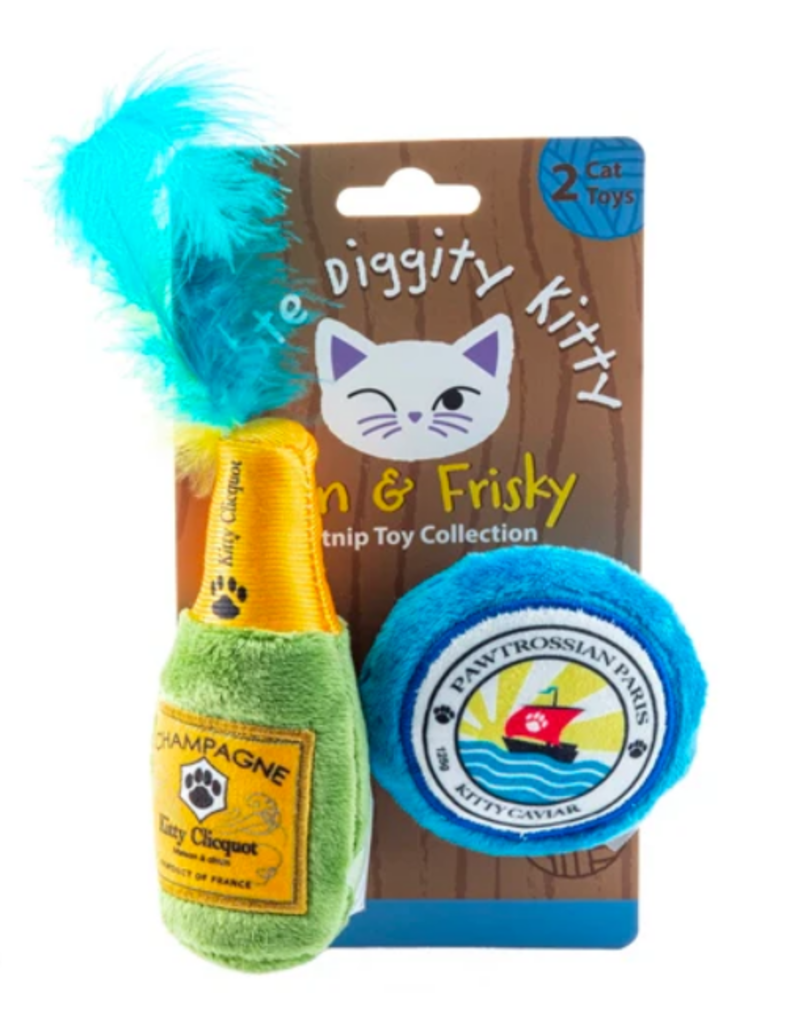 Haute Diggity Dog Kitty Clicquot (Bottle & Caviar) Cat Toy