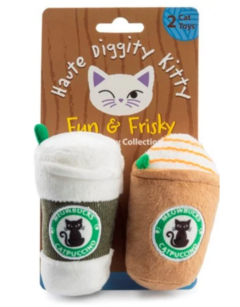 Haute Diggity Dog Meowbucks (2 Coffee Cups) Cat Toy