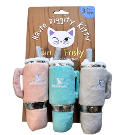 Haute Diggity Dog Snuggly Cup 3-Pack Cat Toy
