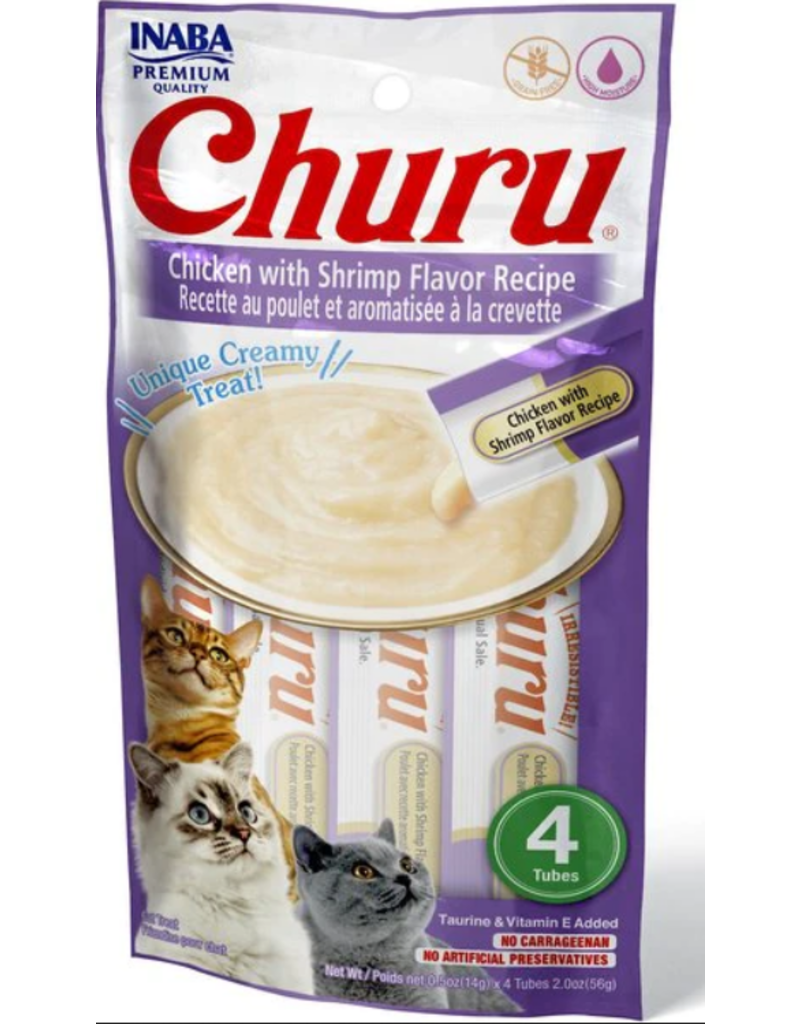 Inaba Inaba Churu Grain-Free Chicken with Shrimp Flavor Puree Lickable Cat Treat