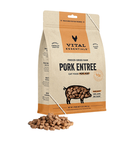 Vital Essentials Vital Essentials Freeze Dried Mini Pork Nibs Cat Food 12oz