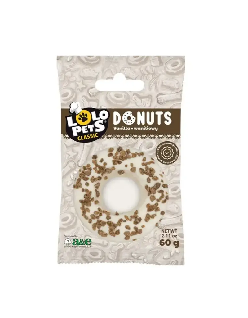 Lolo Pets Bakery Gourmet Mini Vanilla Donut Treat for Dogs