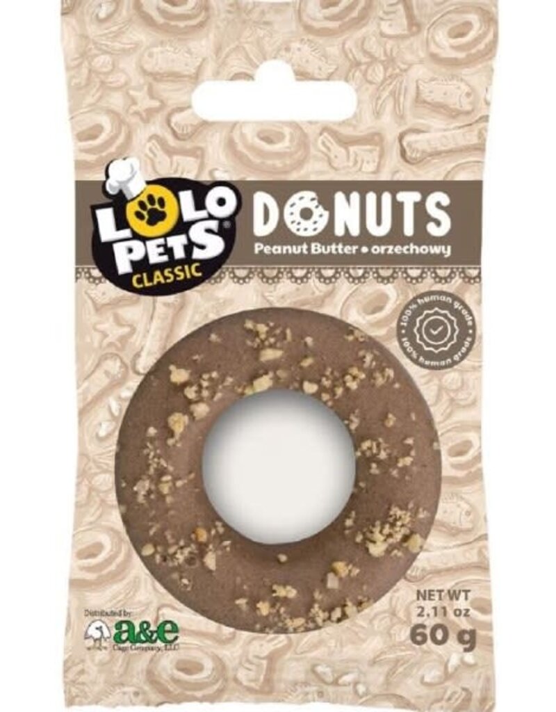 Lolo Bakery Gourmet Mini Peanut Butter Donut Treat for Dog