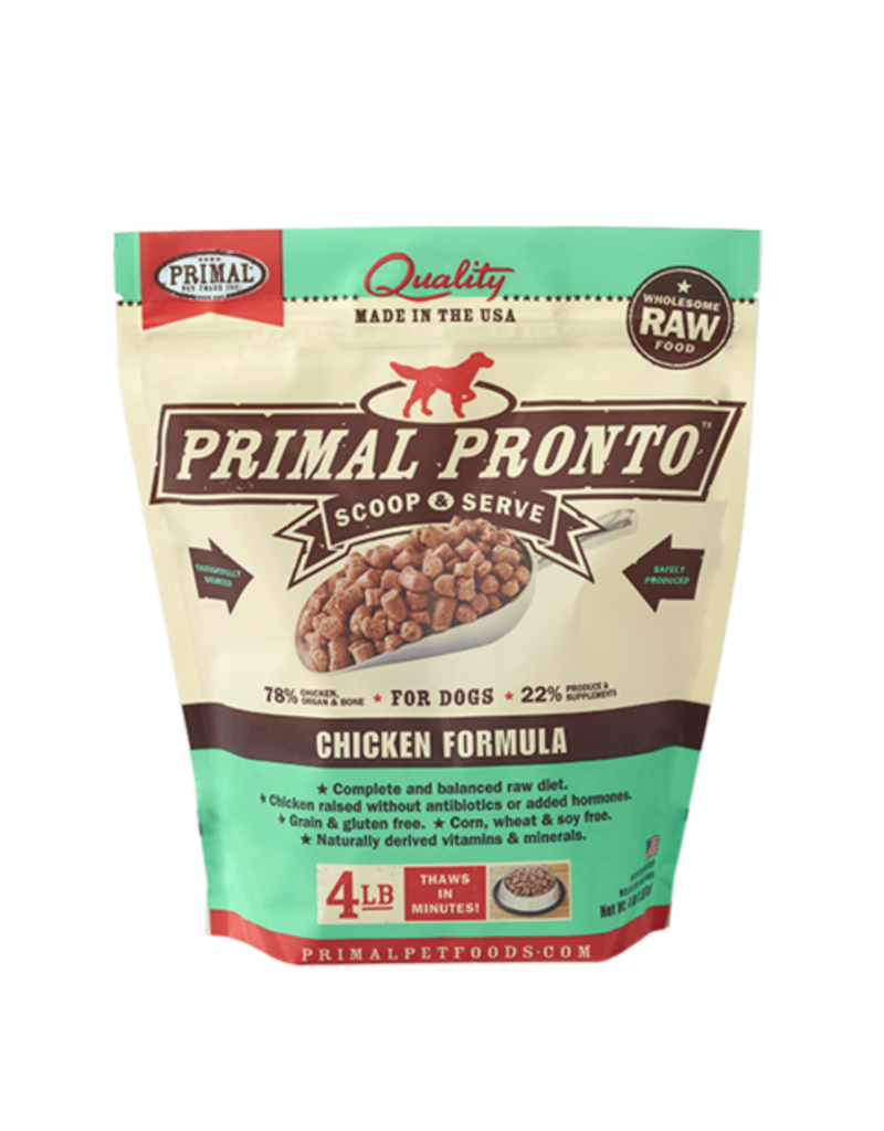 Primal Primal Frozen Raw Pronto Chicken Formula Dog Food 4LB