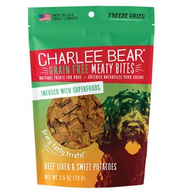 Charlee Bear Charlee Bear Grain Free Meaty Bites Beef Liver & Sweet Potato Dog Treats 2.5oz