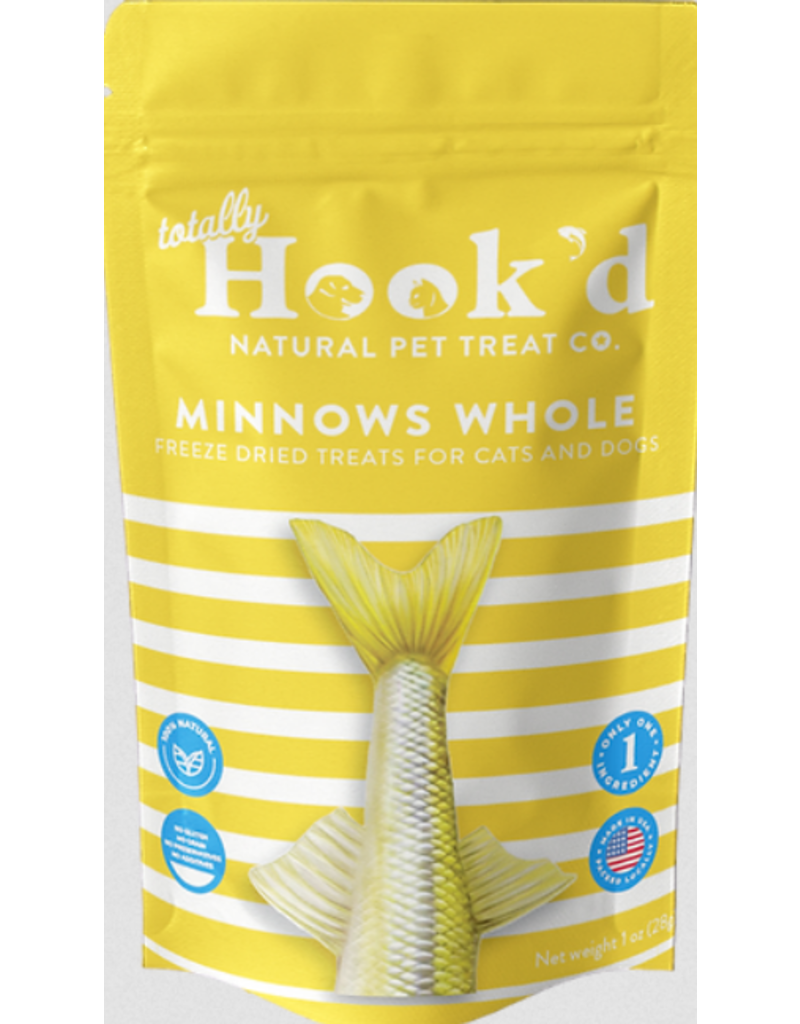 Totally Hook'd Whole Freeze Dried Minnows For Cats & Dogs 1oz