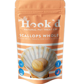 Totally Hook'd Freeze Dried Whole Scallops For Cats & Dogs 1oz