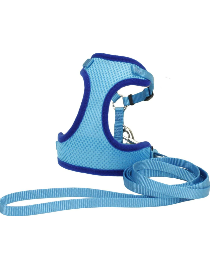 Coastal Pet Products Coastal Comfort Soft Adjustable Cat Harness with 6' Leash Blue
